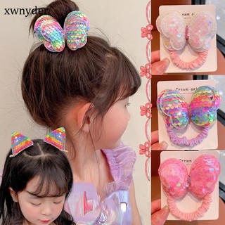 Mới kẹp tóc hình nơ đính sequin lấp lánh cho bé gái
