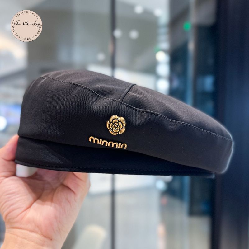 Mũ Beret Mỏng Ba Chiều In Họa Tiết Hoa Phong Cách Hàn Quốc Cổ Điển Thời Trang Xuân Hè Dành Cho Bạn Nữ