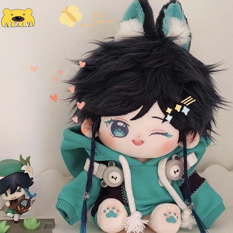 AIXINI Búp Bê Nhồi Bông Mềm Mại Hình Nhân Vật Game Genshin Va Chạm Xiao Venti Arataki Itto