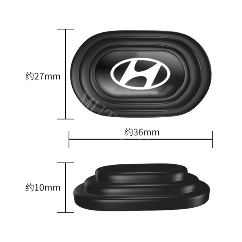 Hyundai Set 12 Miếng Dán Silicon Giảm Tiếng Ồn Chống Va Chạm Cho Cửa Xe Hơi creta stargazer grand i10 kona tucson h1 santa fe ioniq 5