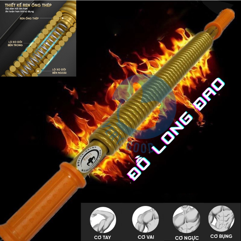 Gậy Lò Xo Đồ Long Đao Tập Tay Màu Vàng Gold Suppercheap_store - Tăng cường sức mạnh cơ tay hiệu