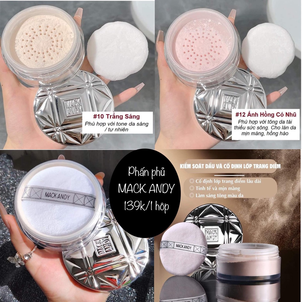 Phấn Phủ Bột Kiềm Dầu MACK ANDY Creamy Lithe Permeate 24g Chính Hãng