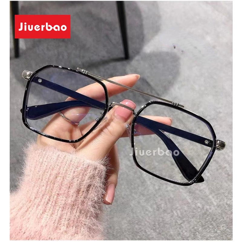 Kính Mát Gọng Kim Loại Chống Tia Bức Xạ Phong Cách vintage Oversize