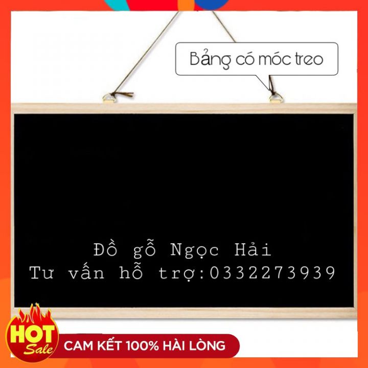 BẢNG ĐEN menu viết phấn khung gỗ thông  cao cấp xóa sạch đủ kích thước