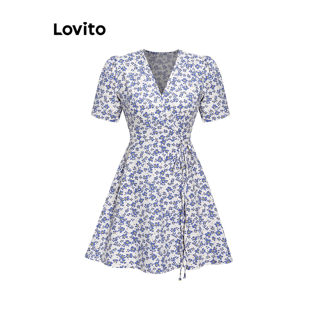 Lovito Váy quấn hoa Ditsy thường ngày cho nữ L68ED342