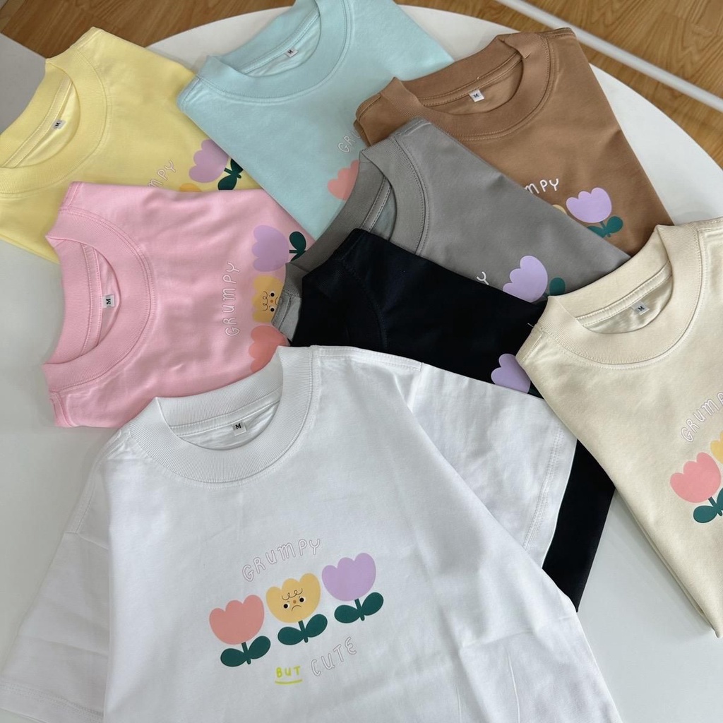 Áo babytee ba hông hoa Grumpy dễ thương áo thun form nhỏ Toola Loola