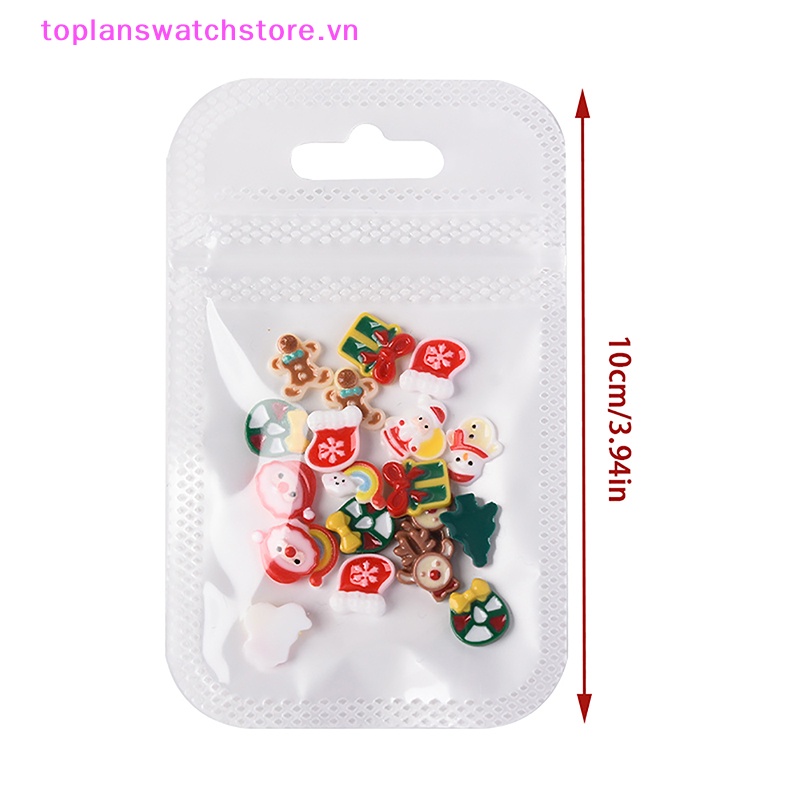 Set 20 Phụ Kiện Trang Trí Móng Tay Nghệ Thuật 3d Hình Cây Thông Giáng Sinh diy vn