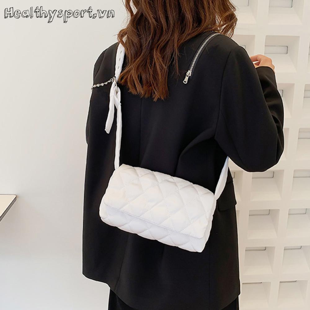 Túi Xách Nữ Đeo Vai Bằng Nylon Họa Tiết Thêu Thời Trang