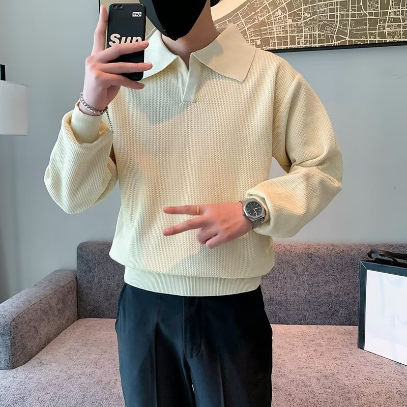 Áo Len Dài Tay Cổ v Thời Trang Nam Tính Mới