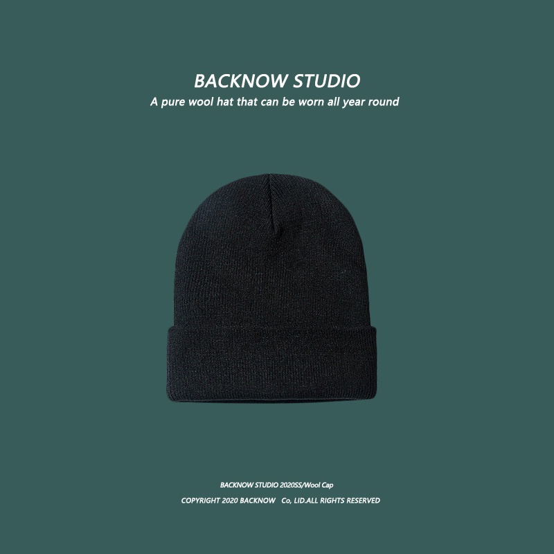 Mũ Len Tròng Đầu Màu Trơn Thời Trang Thu Đông Cho Nam Và Nữ