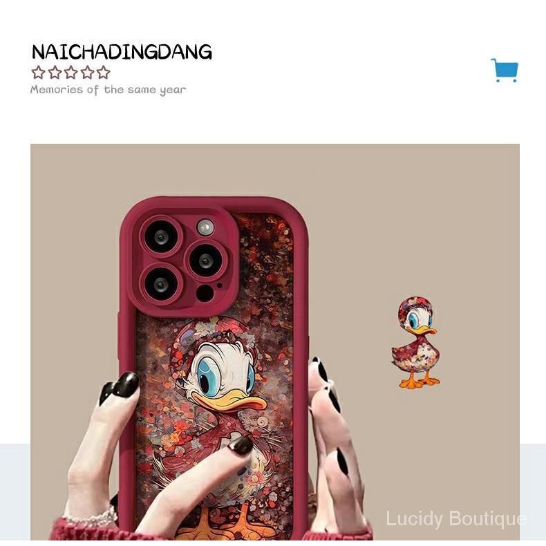 Apple Ốp Điện Thoại Hình Vịt donald Cho Iphone 13 / xsmax 14Promax 13 / 12 11 / xsmax x r3g4