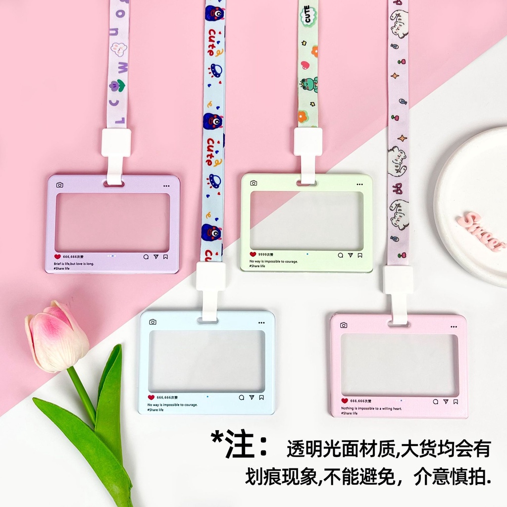 Dây Đeo Thẻ id Bằng acrylic Chống Mất Kiểu Dáng Dễ Thương
