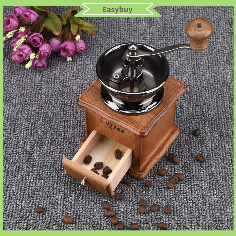 Easybuy 1 Chiếc Thiết Kế Retro Cà Phê Cầm Tay Bằng Mini Cối Xay Văn Phòng Nhà Sử Dụng Trang Trí Mới