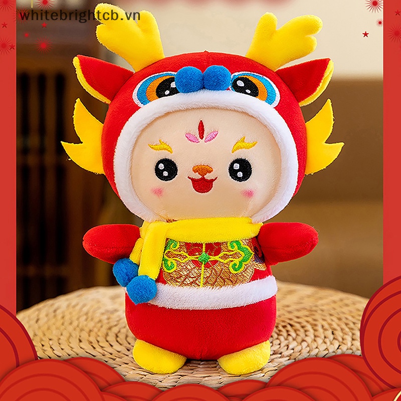 Búp Bê Nhồi Bông Hình Rồng Năm Mới Của Trung Hoa Kích Thước 12cm