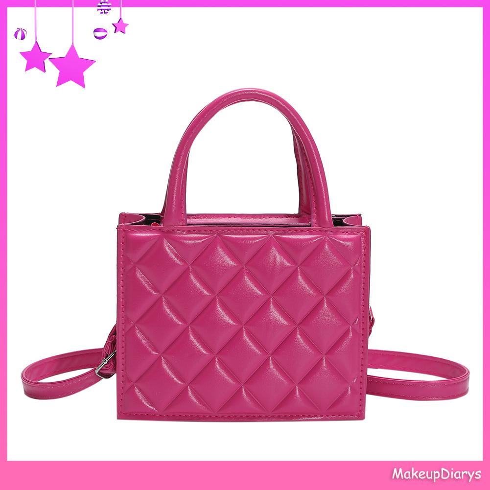 ★ Đồ Trang Điểm Trang Điểm ★ Túi Đeo Chéo Nhỏ Họa Tiết Hình Thoi Thời Trang Cho Nữ