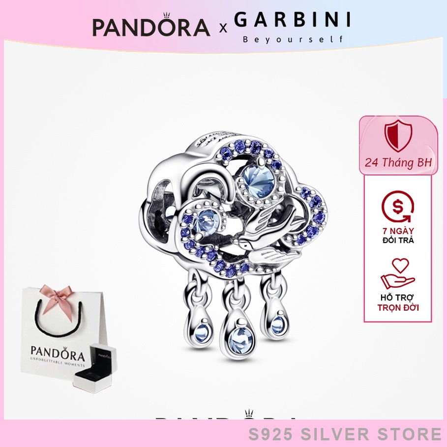 Charm Pandora Cloud & Swallow Charm 1184 - Bạc S925