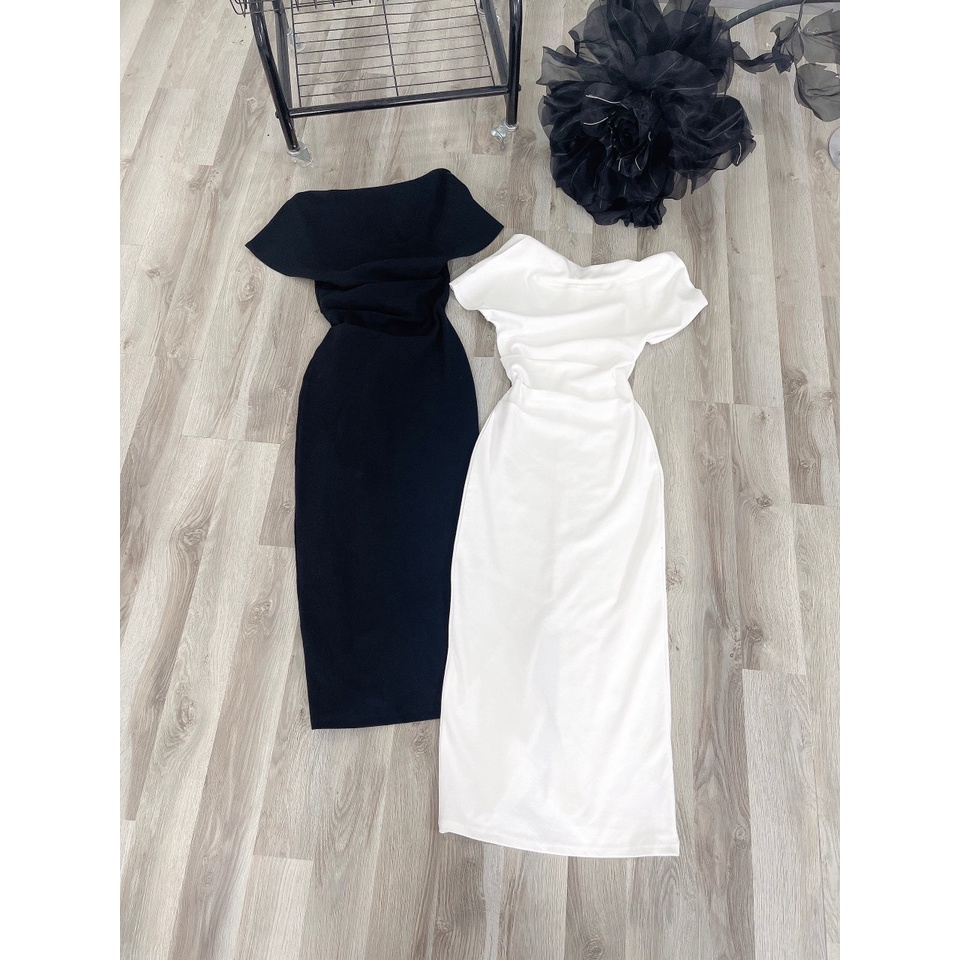 ĐẦM MIDI BODY LỆCH VAI 2M