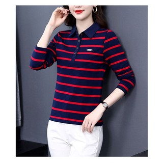 Mới áo sơ mi tay dài kẻ sọc thời trang cho nữ