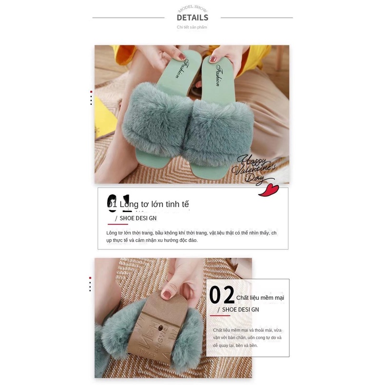 Dép Bông Đi Trong Nhà Chống Trượt Thời Trang Thu Đông 2023