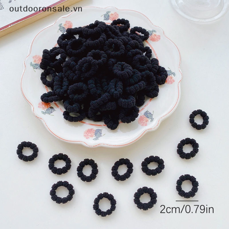 Set 100 Dây Thun Buộc Tóc Nhiều Màu Sắc Bằng Cao Su Co Giãn Dành Cho Trẻ Em