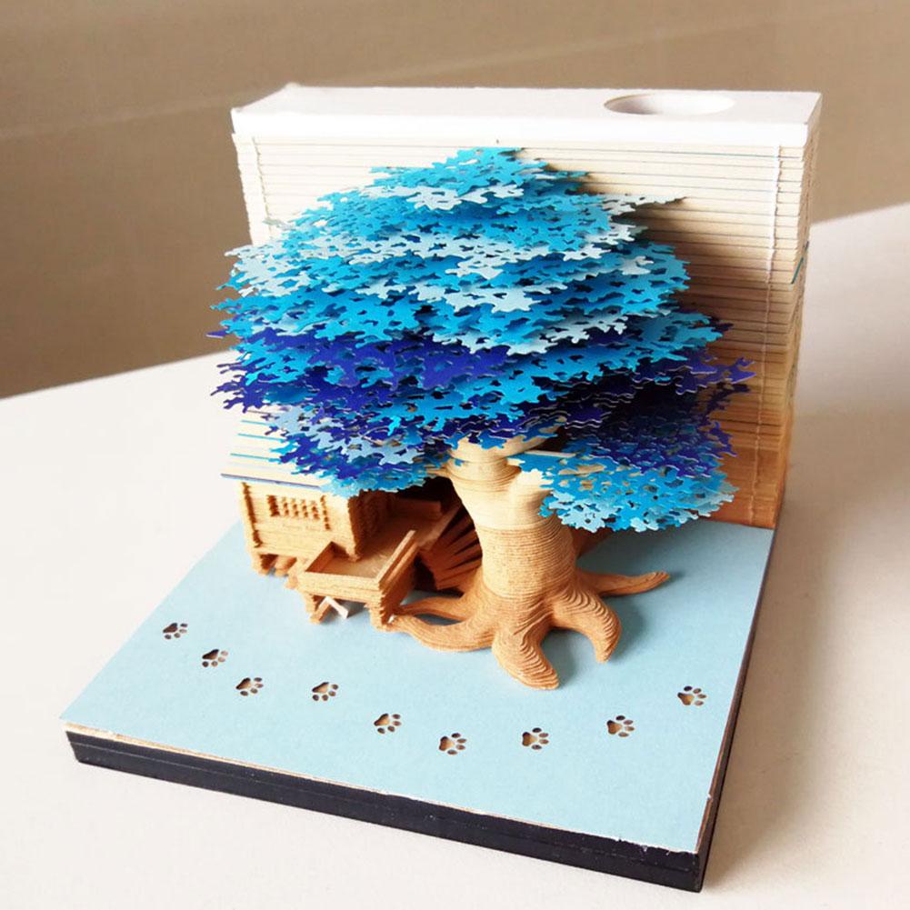 Sổ Ghi Chú 3d Hình Cây Hoa Anh Đào Nở Kèm Đèn v8o5