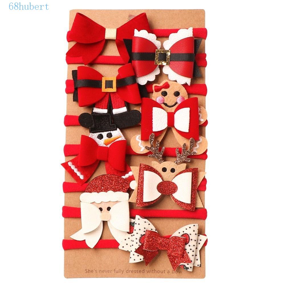 Băng Đô Cài Tóc Co Giãn Hình Ông Già Noel / Giáng Sinh / Năm Mới Cho Bé Gái