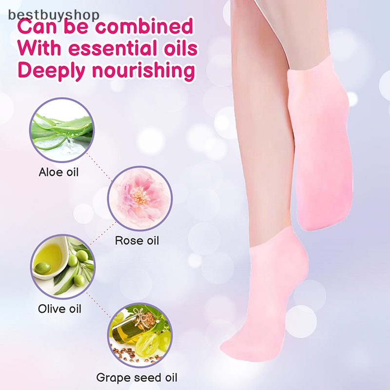 1 Cặp Vớ Gót Chân Tẩy Tế Bào Chết Bằng Silicon Dưỡng Ẩm Tái Tạo Làn Da Khô Và Phục Hồi Làn Da Chân Mới
