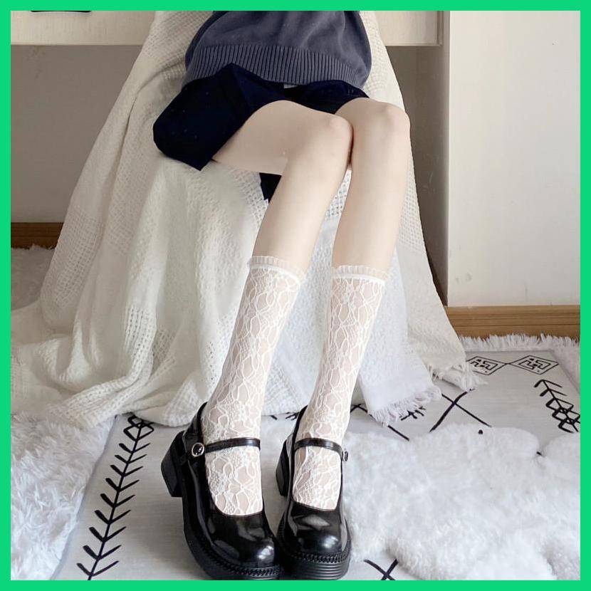 Vớ nylon Mỏng Màu Trơn Mùa Hè Nhật Bản Dễ Thương Cho Nữ Hẹn Hò Nấu Ăn Hàng Ngày Xoài Jinvn