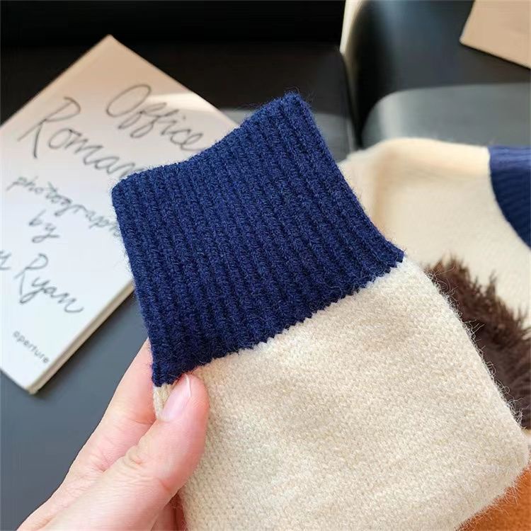 Áo Sweater Dệt Kim Dày Dặn In Hình Ngựa pony Dễ Thương Phong Cách Hàn Quốc Thời Trang Mùa Đông Cho Mẹ Và Bé