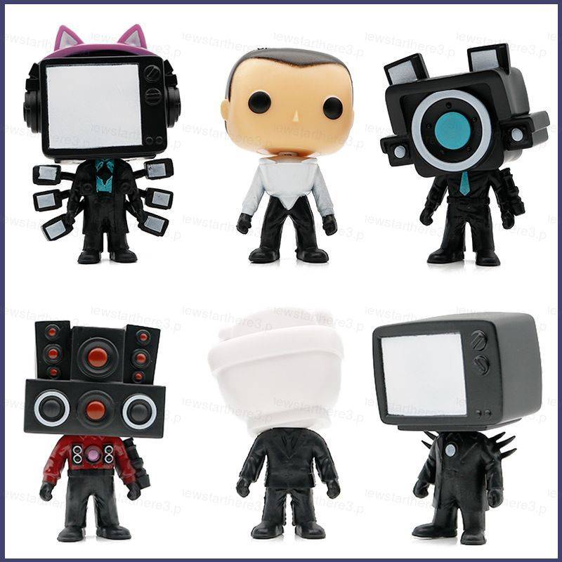 Ye Set 6 Mô Hình Toiletko pop skibidi Người Đàn Ông titan Màn Hình tv man Làm Quà Tặng Cho Trẻ Em