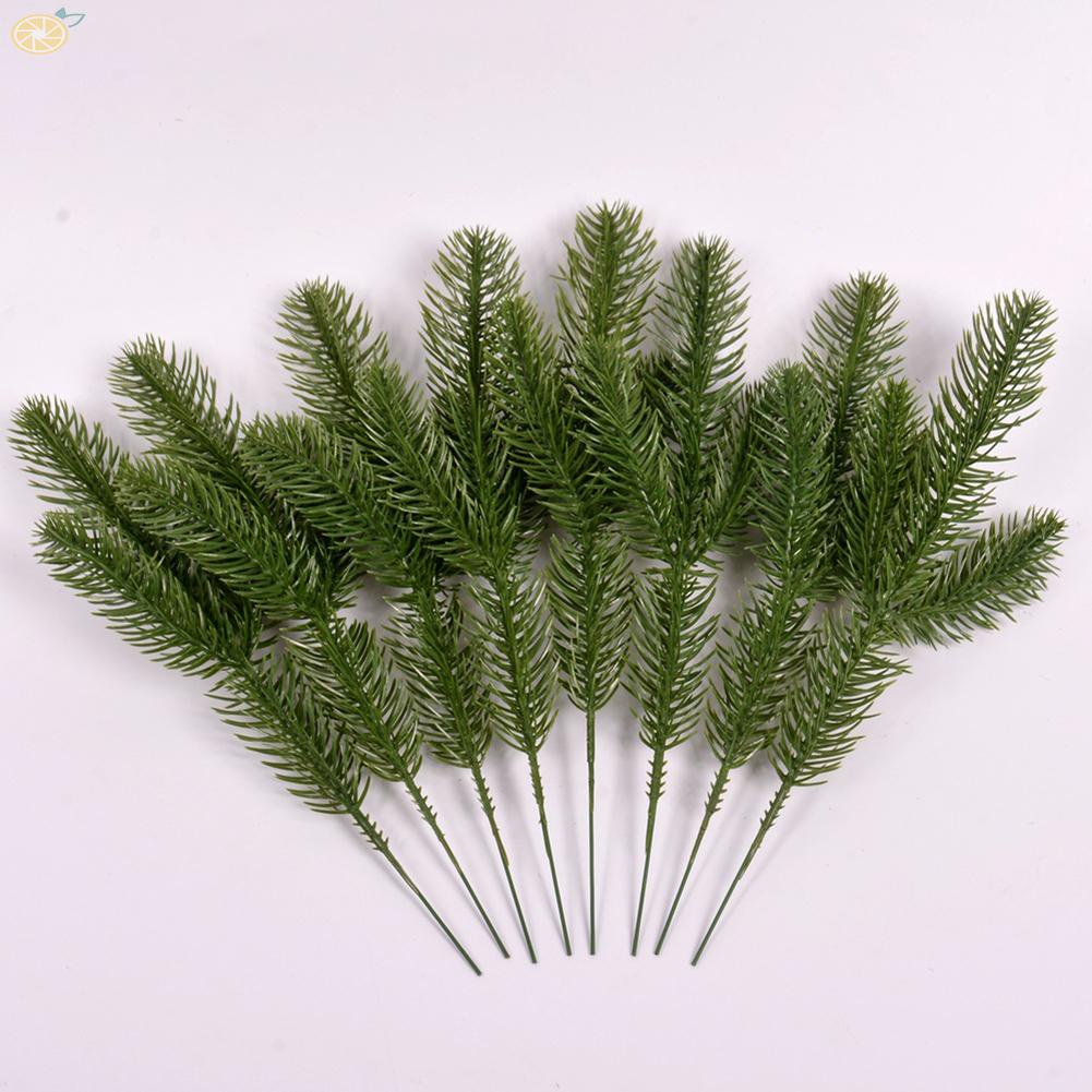 Artificial Christmas Plants Pine Needle Branches for Party Decorations Set of 24