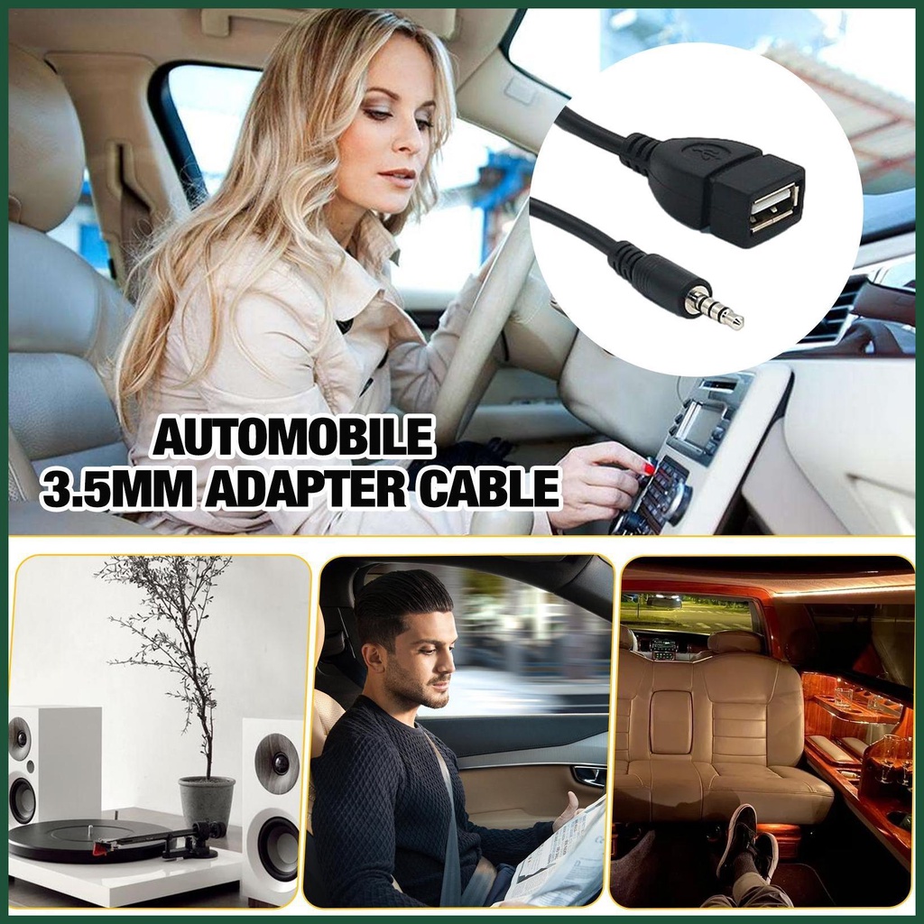 Dây Cáp Chuyển Đổi Âm Thanh aux 3.5mm Đầu Cắm Sang usb Cho Xe Hơi