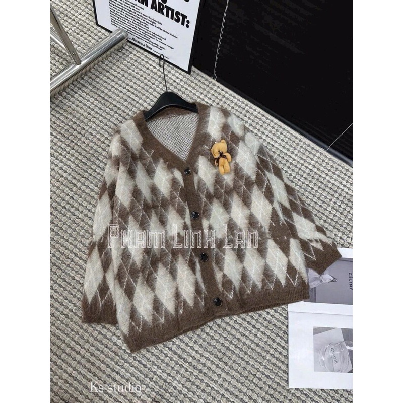 Áo candigan len lông