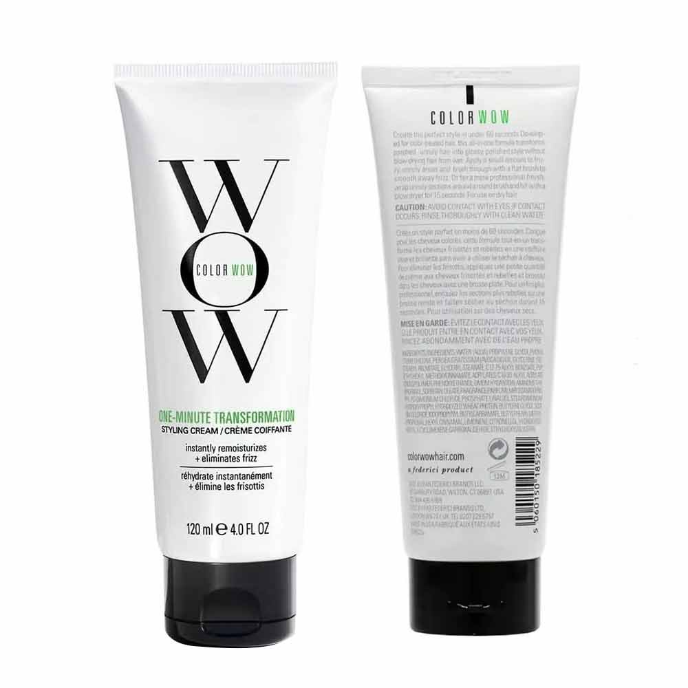 COLOR WOW One Minute Transformation Styling Cream - Mini Travel Frizz Fighting Fine Thick Dream Coat