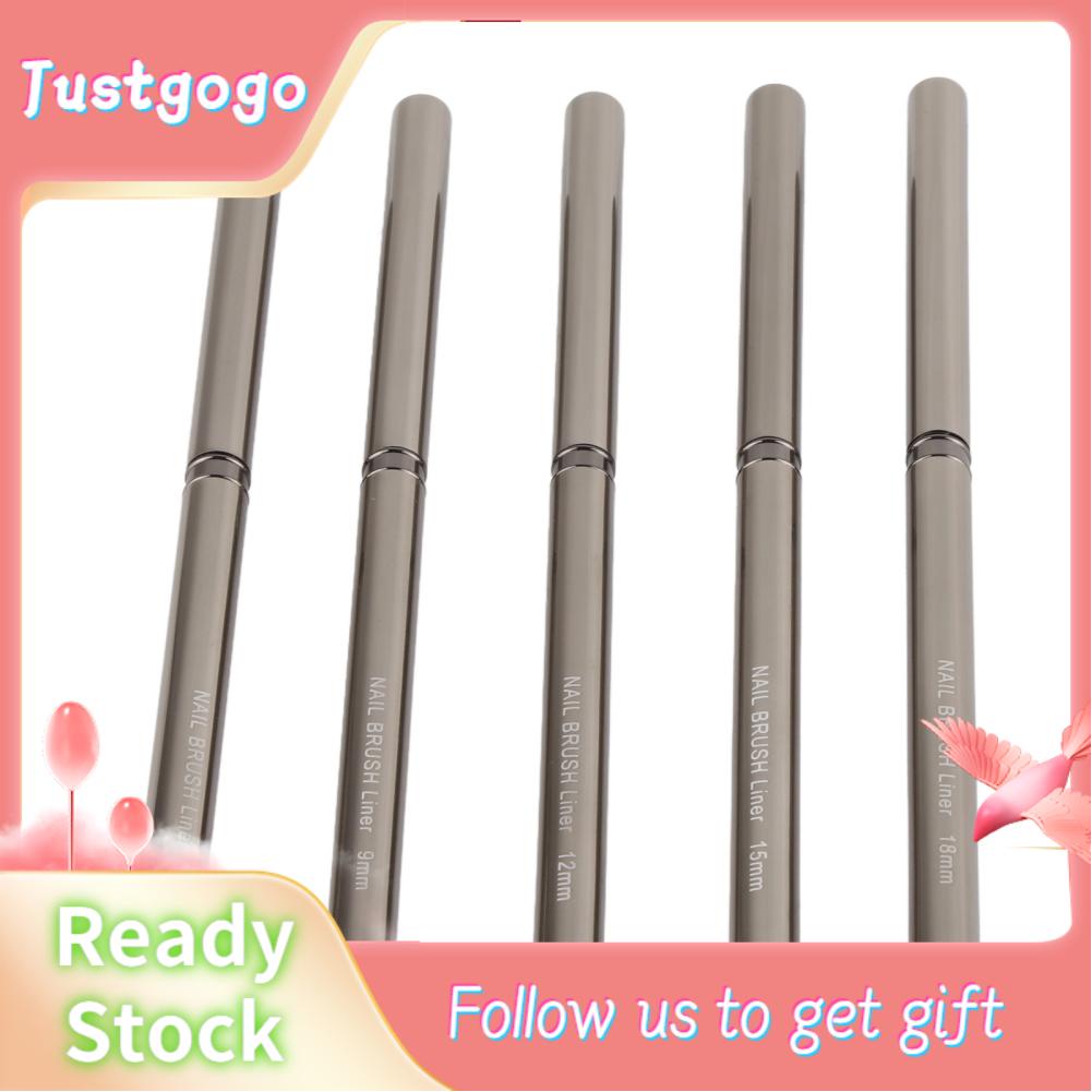 Justgogo Nail Art Pen  Liner Brushes Durable Lightweight for Home