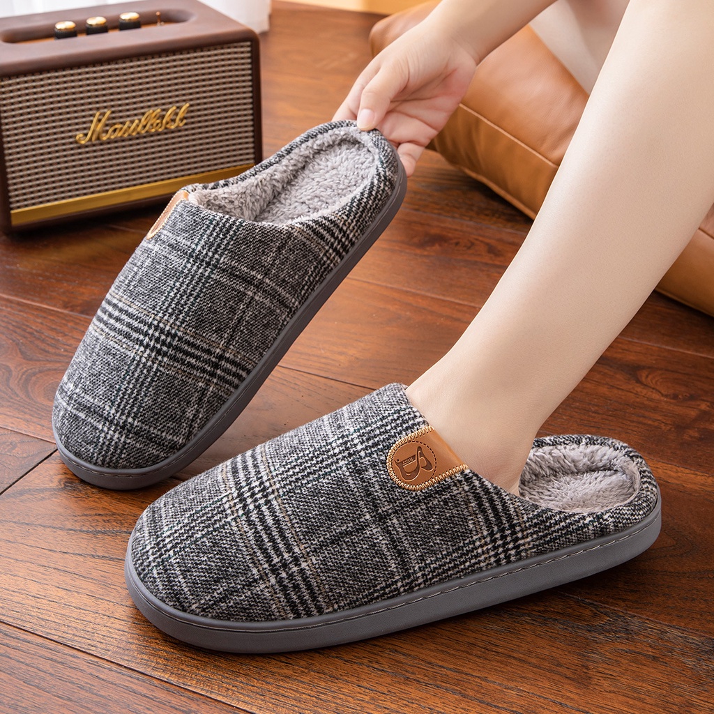 Dép Bông Đi Trong Nhà Đế Dày Chống Trượt Phong Cách Mới 2023 Cho Nam