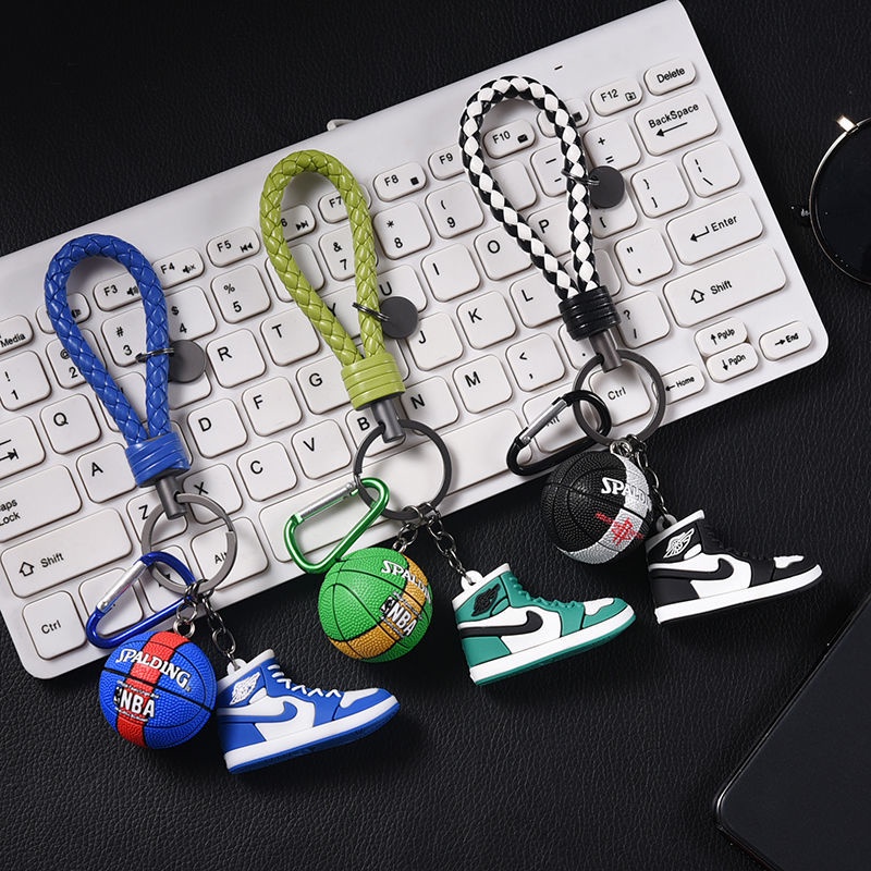 Móc Khóa Hình Đôi Giày Bóng Rổ mini aj Thủ Công Sáng Tạo