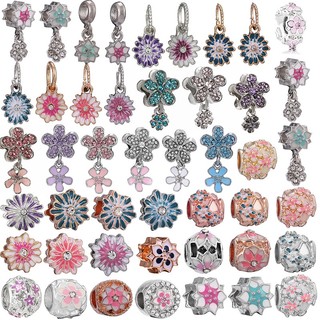 Hạt charm dầu hoa cúc nhỏ giọt cổ điển tự làm vòng tay vòng cổ thủ công sơn dầu hàng có sẵn