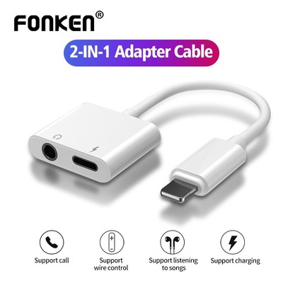 Fonken Cáp Chuyển Đổi Âm Thanh 4 Trong 1 Cho ios Sang 3.5mm