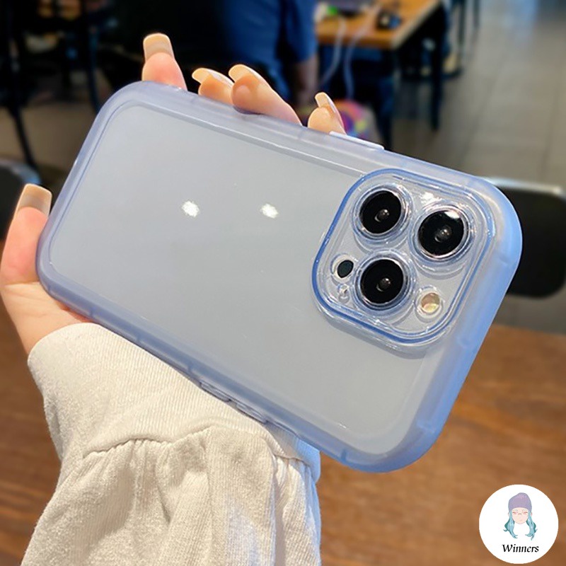 Macaron Ốp Điện Thoại Trong Suốt Màu Trơn Chống Sốc Cho iphone 15 14 13 12 11 pro max 8 7 plus x xs xr