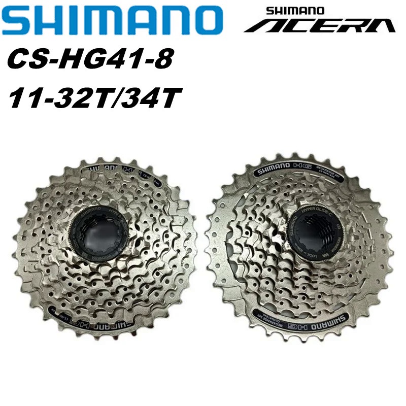 Shimano CS-HG41-8 Xe Đạp Cassette MTB Xe Đạp Leo Núi HG41-8 Freewheel 8 Tốc Độ Bánh Đà HG41 Cassette