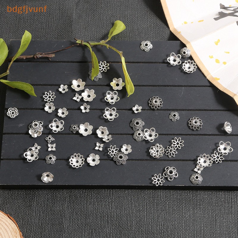 Bdgf Set 50 Hạt Xỏ Lỗ Hình Hoa Màu Bạc Dùng Để Làm Đồ Trang Sức Thủ Công diy vn