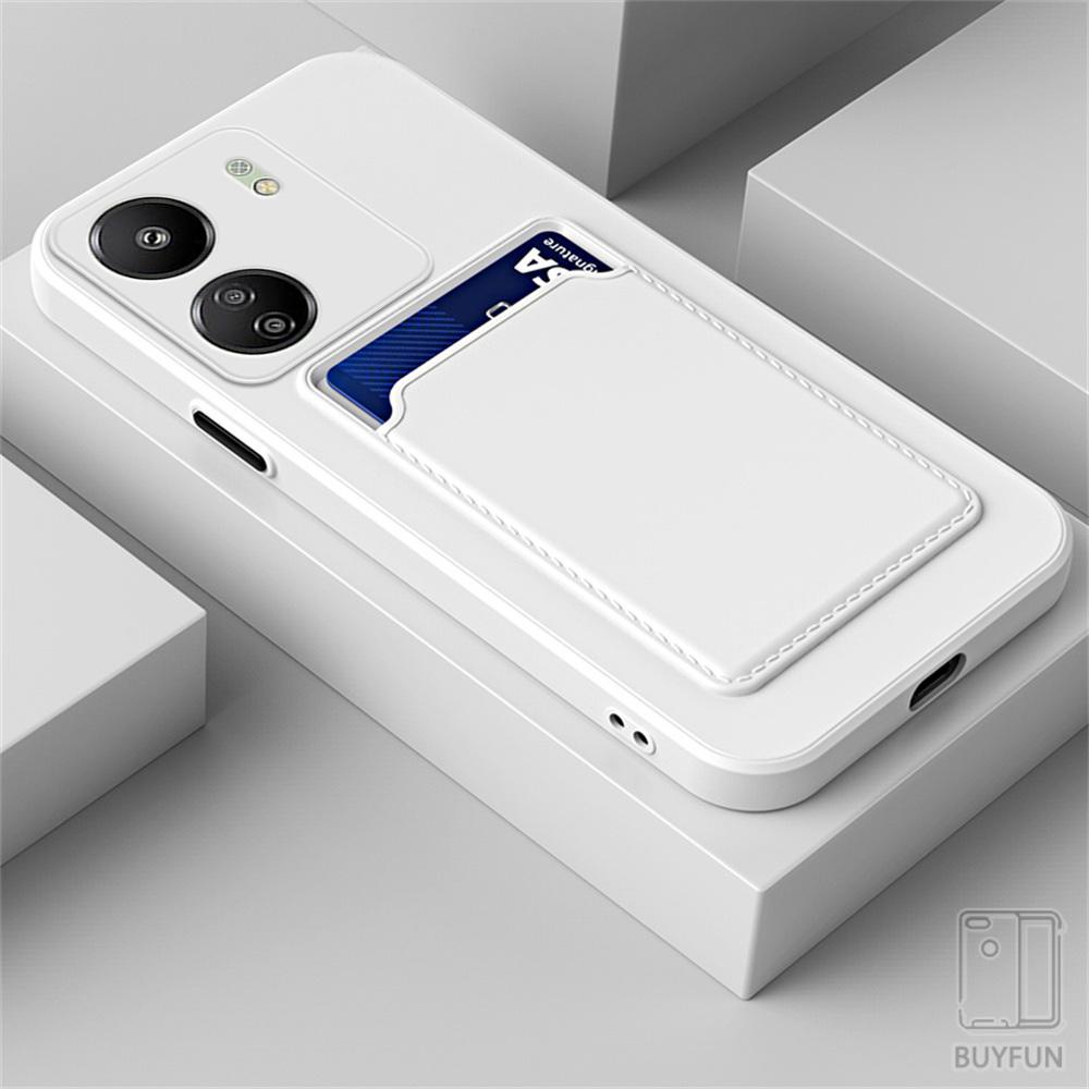For Redmi 13C 6.74" 23100RN82L Case Square Card Slot Holder Cover For Xiaomi Poco C65 c13 65c 4G Soft Shockproof Cover