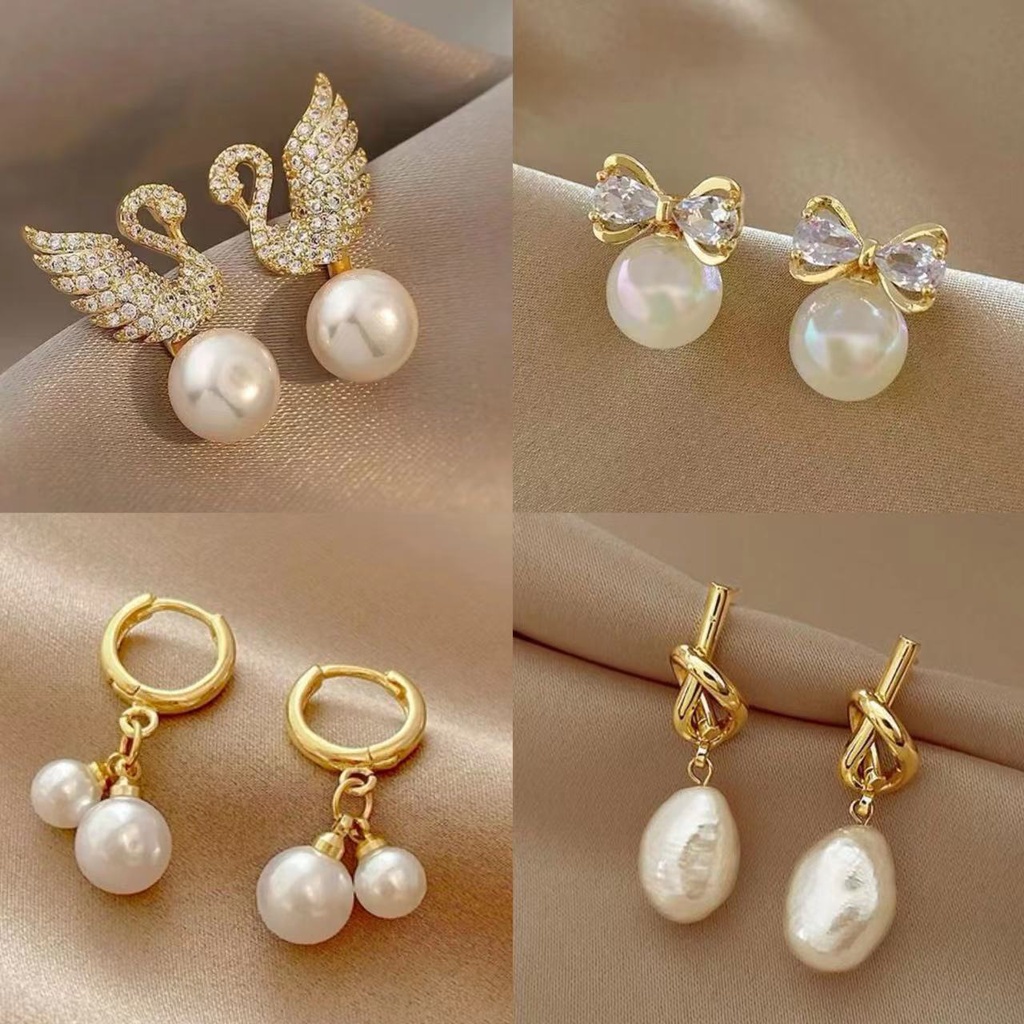 Khuyên Tai Đính Ngọc Trai Phong Cách Hàn Quốc Thời Trang 2023