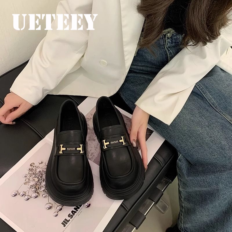UETEEY  giày búp bê Mary Jane Lolita Đế da mềm đế êm thời trang Nhẹ nhàng Thời thượng Đàn hồi Độc đáo Độ bền cao FLF23B0SA2 47Z231122