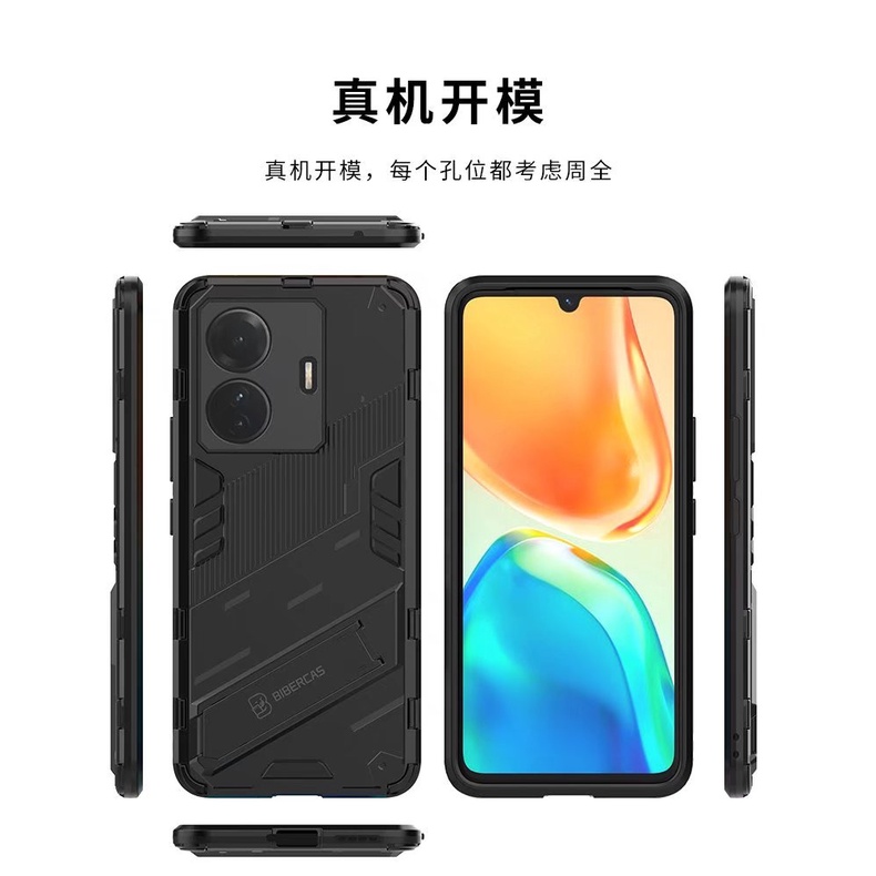 Ốp Điện Thoại Nhựa Cứng Chống Sốc Có Giá Đỡ Bảo Vệ Cho vivo t1 5g vivot1 5g