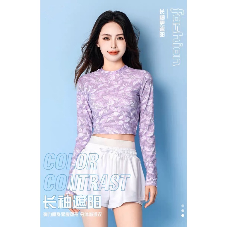 Bộ Đồ Bơi Tay Dài Chống Nắng Phong Cách Thể Thao Thời Trang Mùa Xuân Cho Nữ | BigBuy360 - bigbuy360.vn