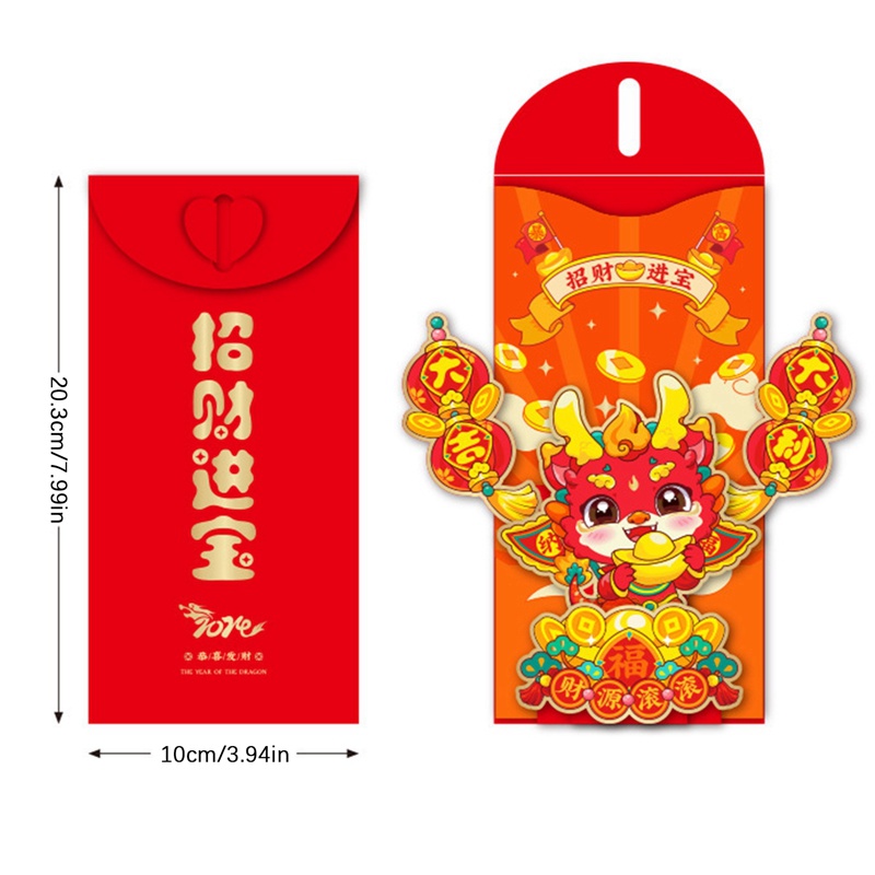 Bao Lì Xì Năm Mới 2024 Hình Rồng May Mắn
