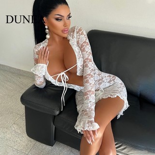 DUNEA Đầm Nữ Phối Ren Quyến Rũ Gợi Cảm