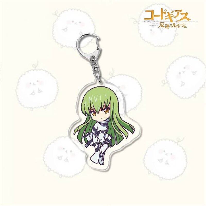 Móc khoá Japan Anime Code Geass Lelouch of the Rebellion Phụ Kiện Trang Trí Balo Túi xách in hình nhân vật 2 mặt rõ nét